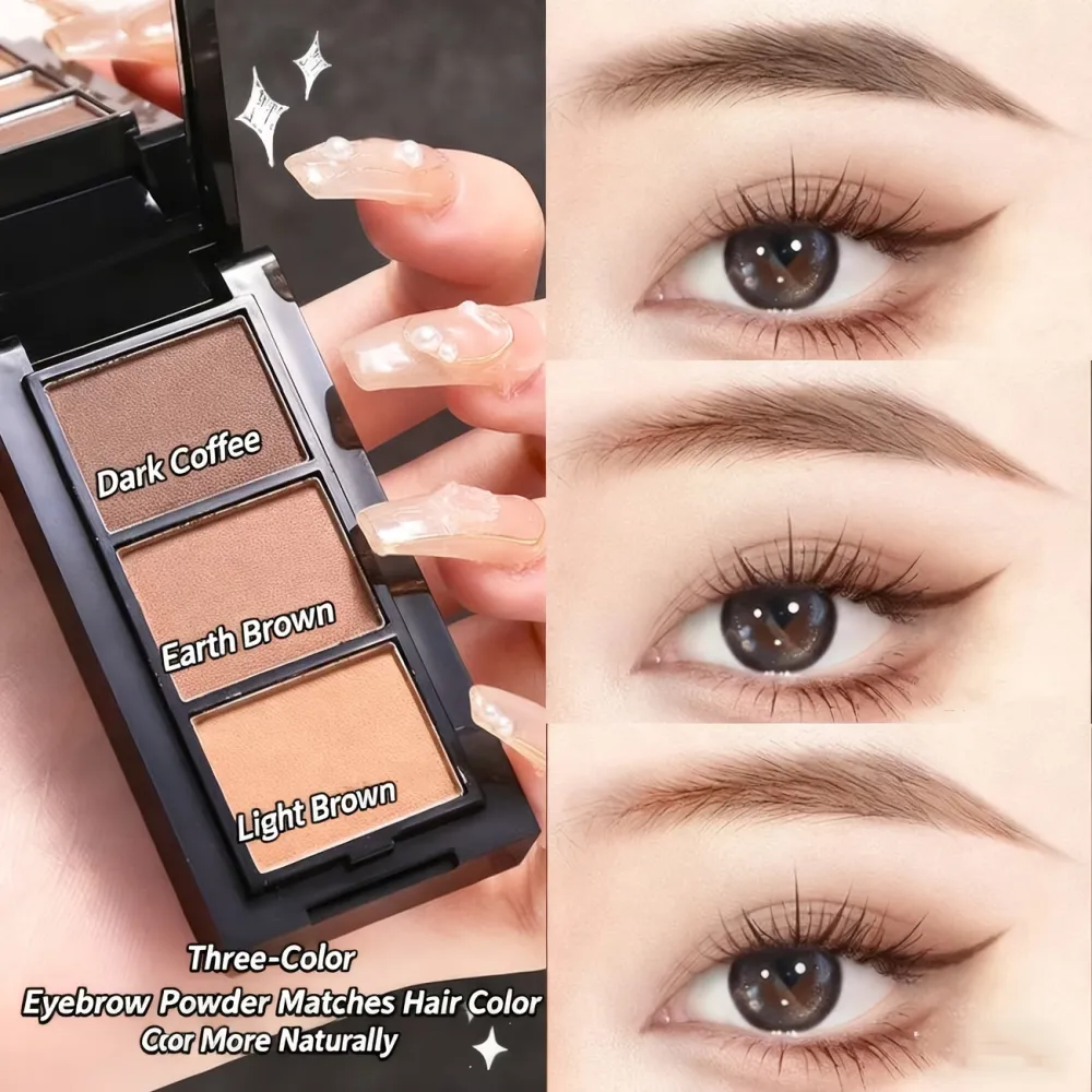 3-Color Eyebrow Powder Palette