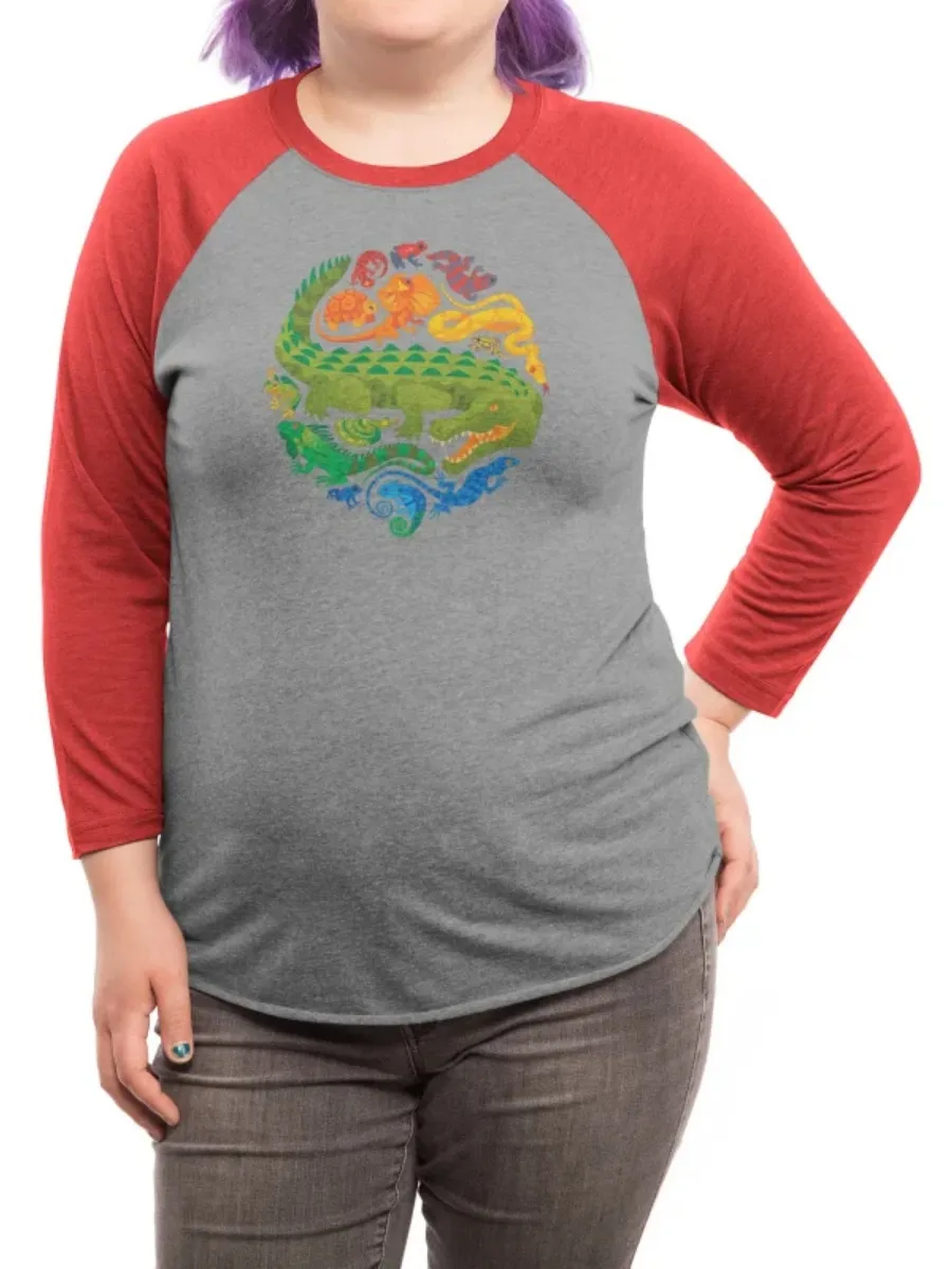 Casual Colorful Reptile Print T-Shirt