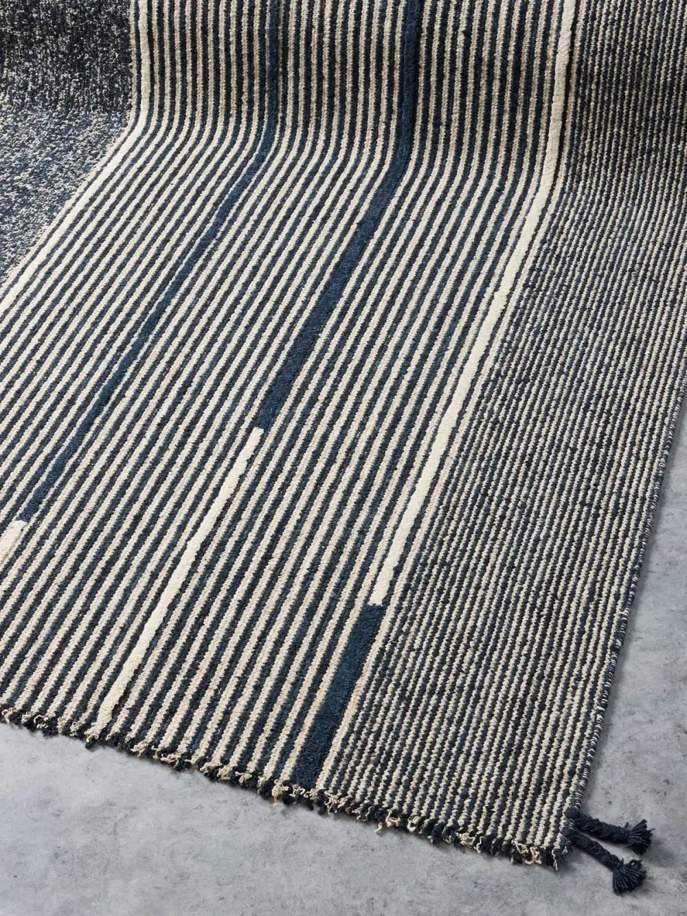 Wool Striped Contemporary Understated Area Rug