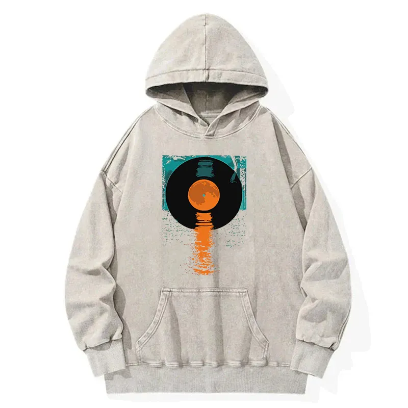 Retro Print Relaxed Hoodie