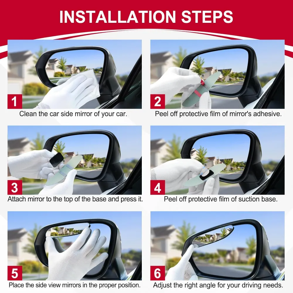 Frameless Blind Spot Mirror Set