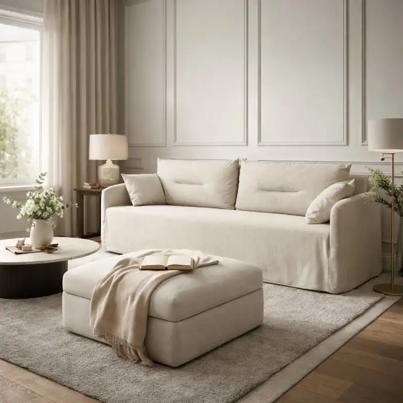 Contemporary Linen Sofa