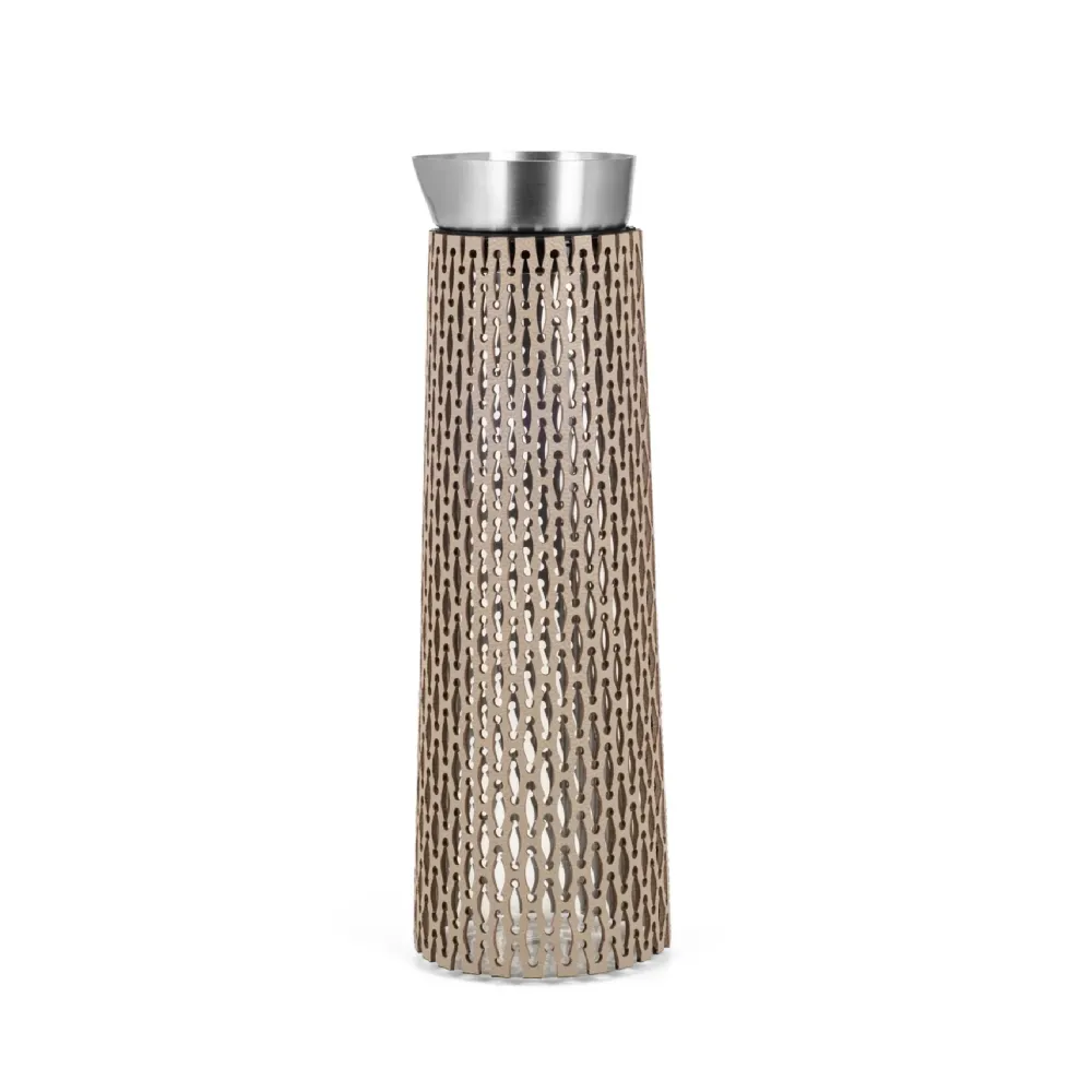 Leather-Wrapped Glass Carafe