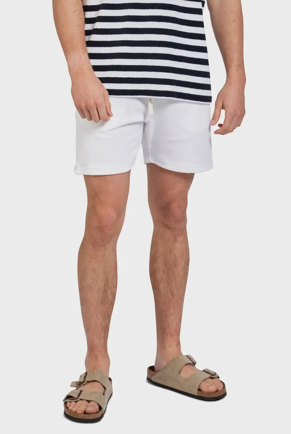 Lightweight Terry Lined Drawstring Beach Shorts