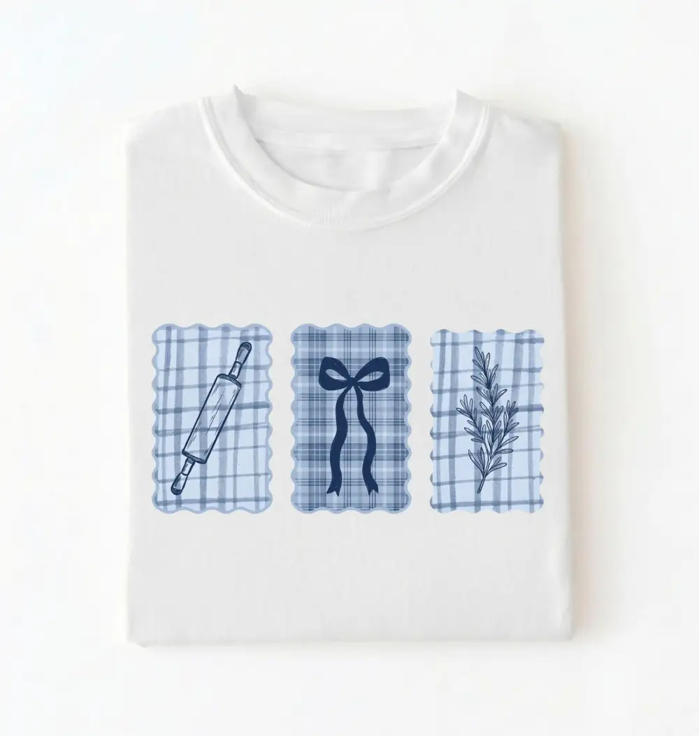Gingham Baking Graphic Cotton Tee