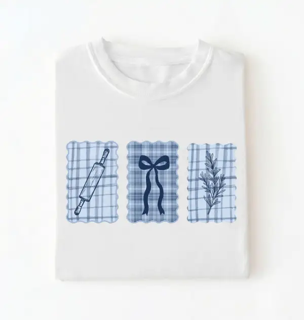 Gingham Baking Graphic Cotton Tee
