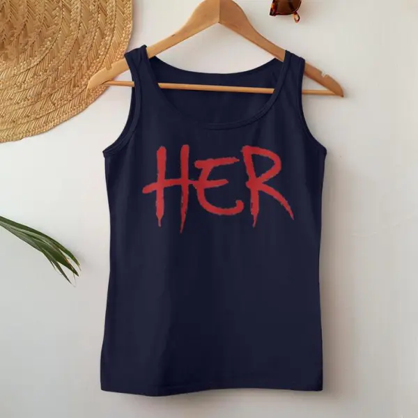 Bold Red Graphic Women Tank Top