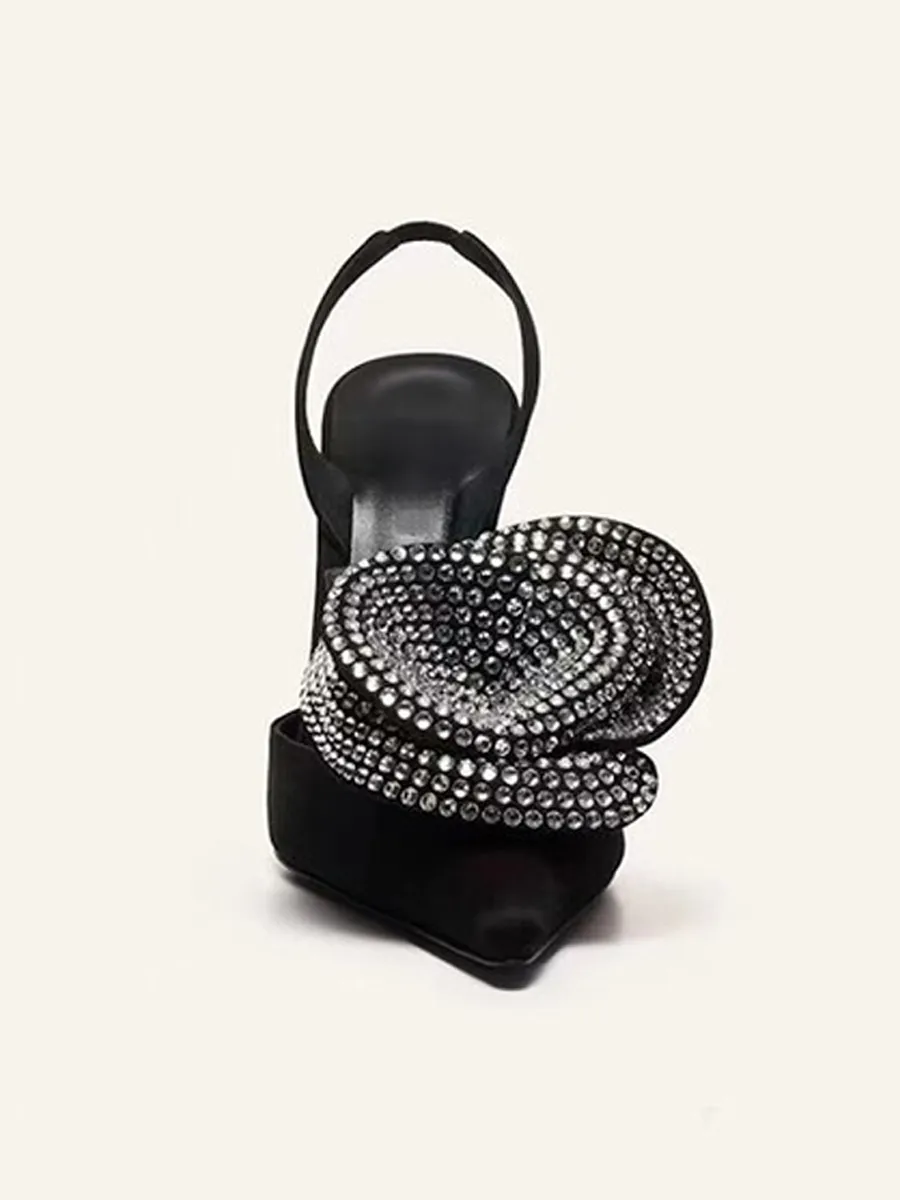 Georgia Pointed-Toe Rhinestone High Heels