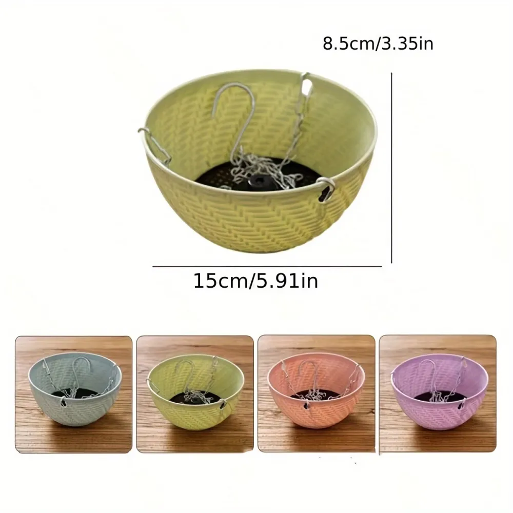 2 Pcs Textured Hanging Pot
