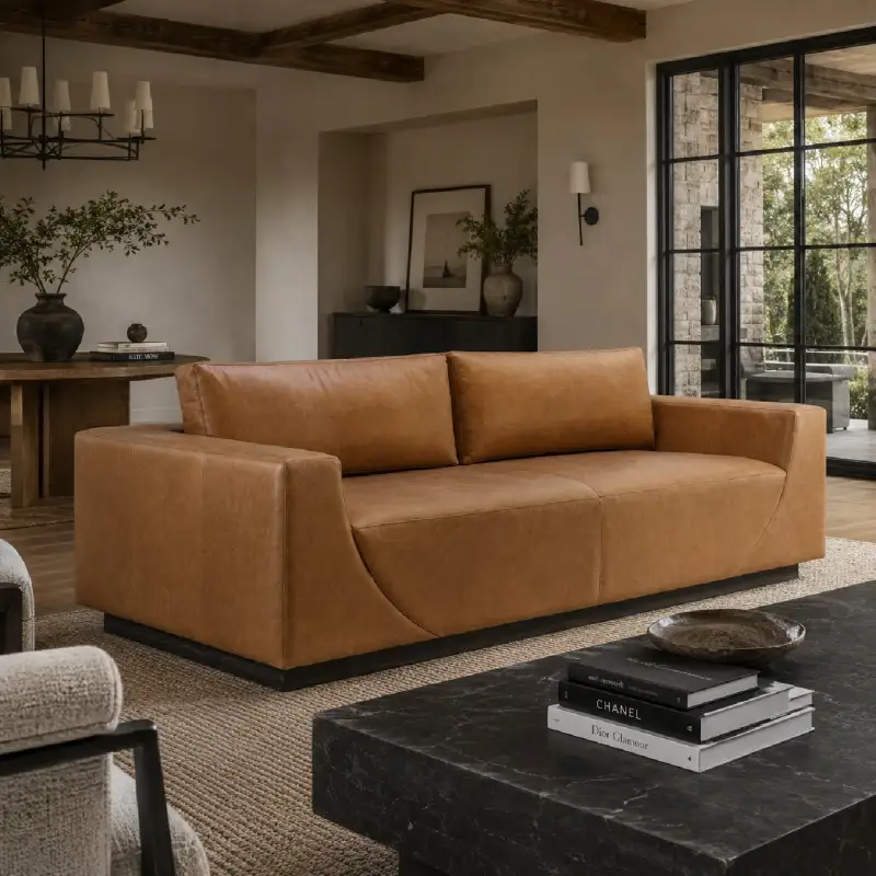 Relaxed Leather Sofa