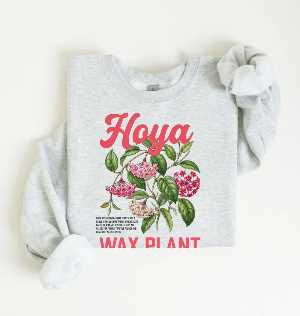 Wax Texture Crew Neck Sweatshirt