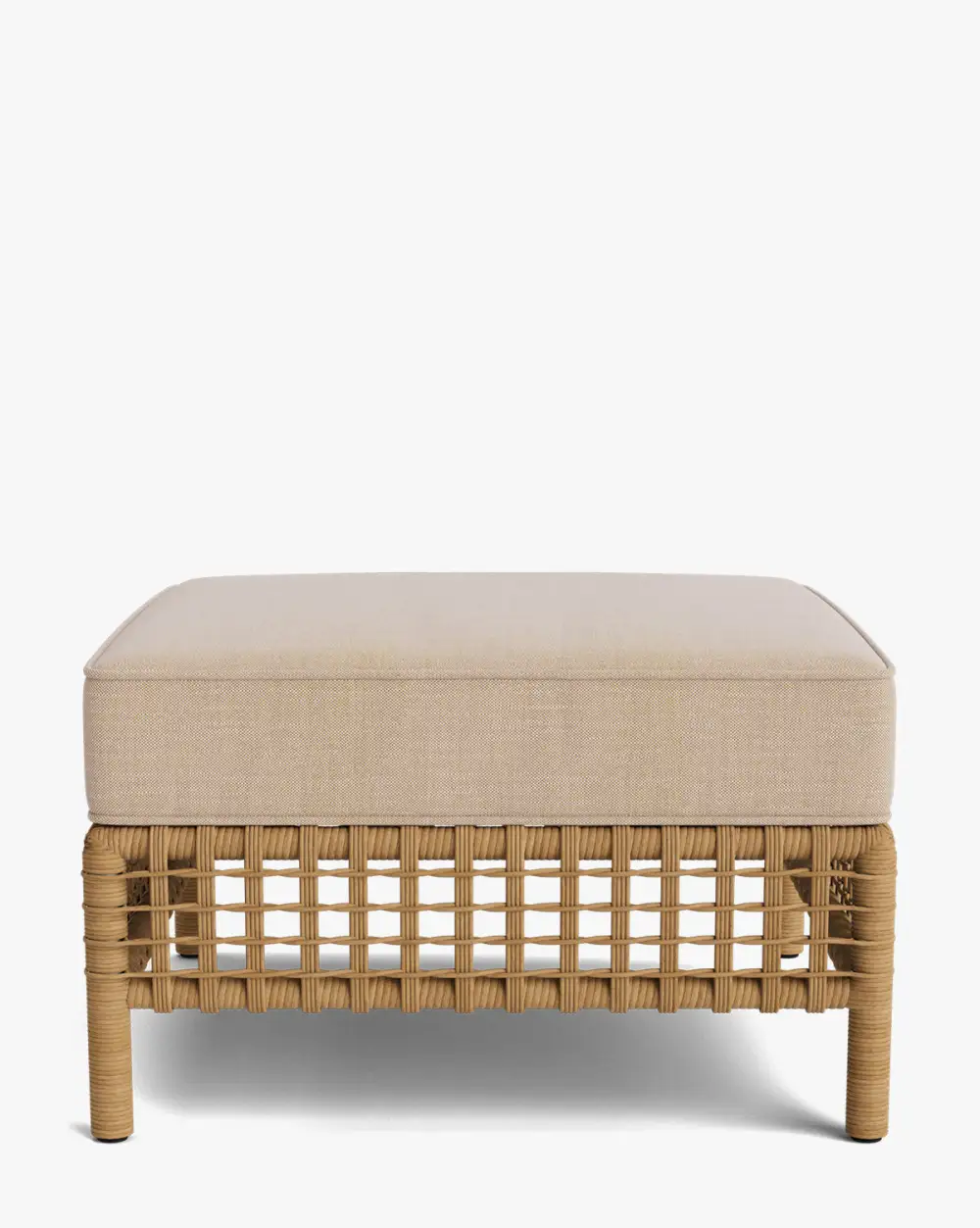 Woven Aluminum Ottoman