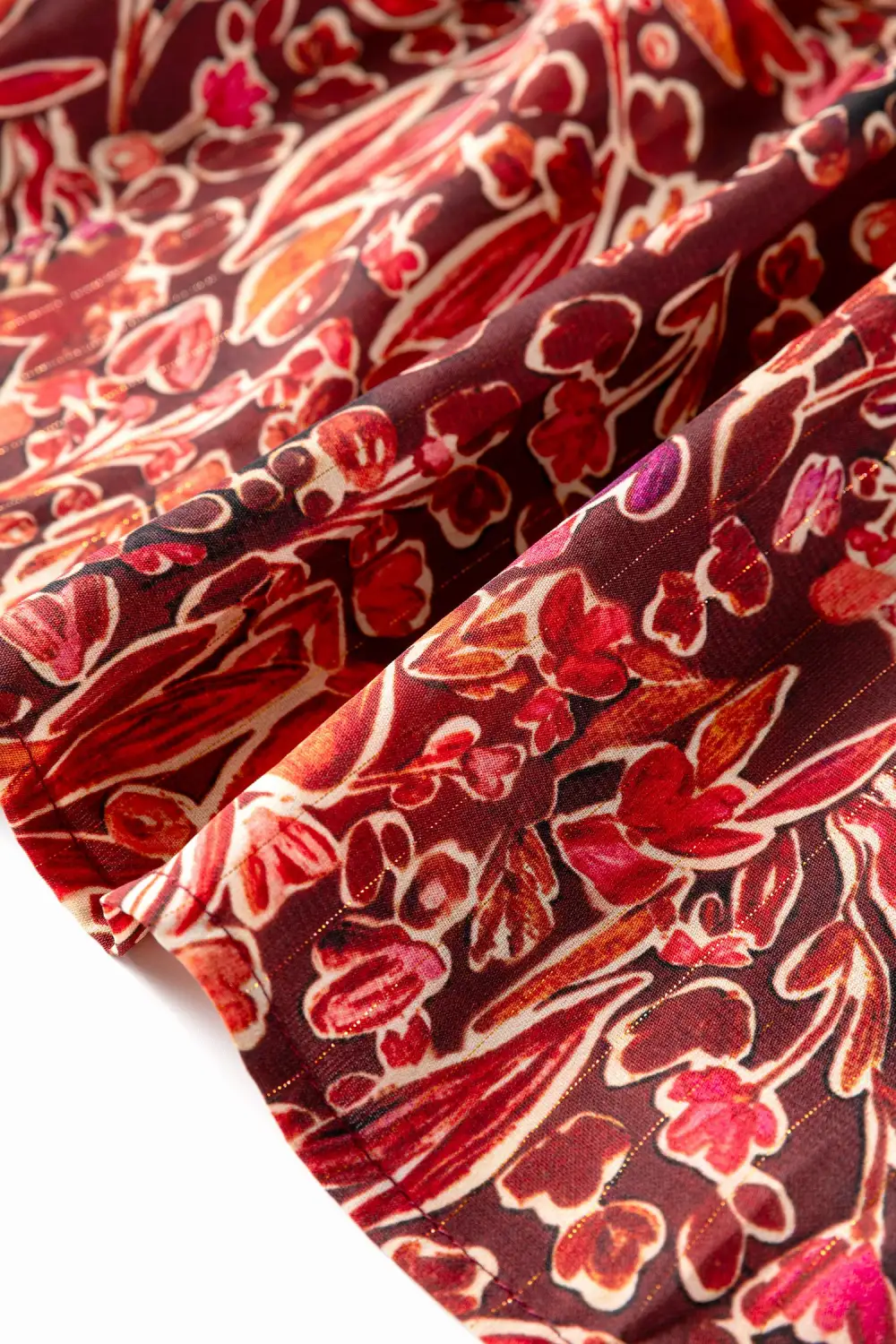 Floral Printed High Neck Mini Dress