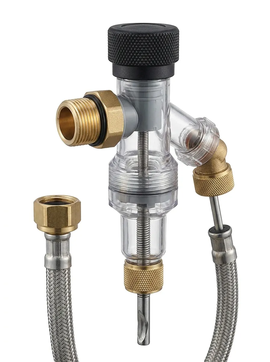 Transparent-Housing Water Heater Sediment Filter Tool