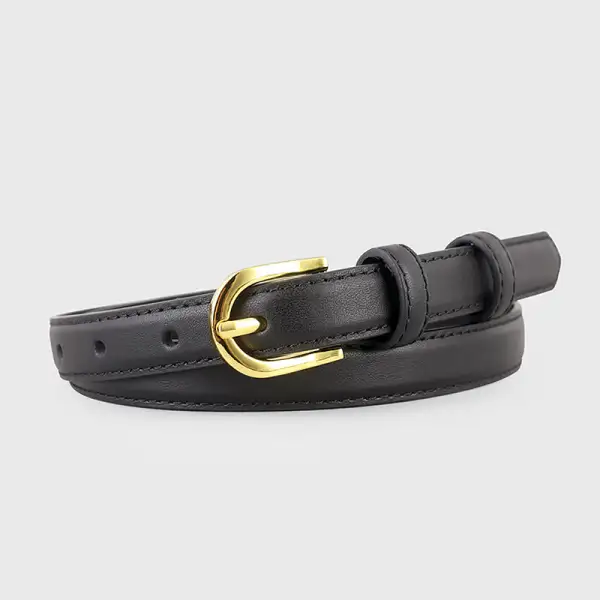 Detailed Statement Buckle Accent Belt