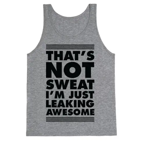 Sweat Humor Graphic Tank Top