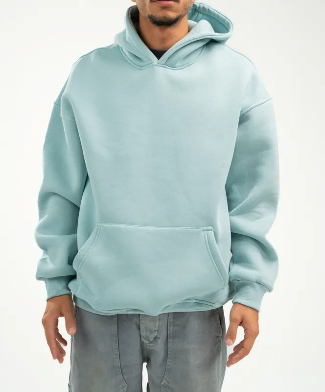 Aqua Oversized Hooded Sweatshirt
