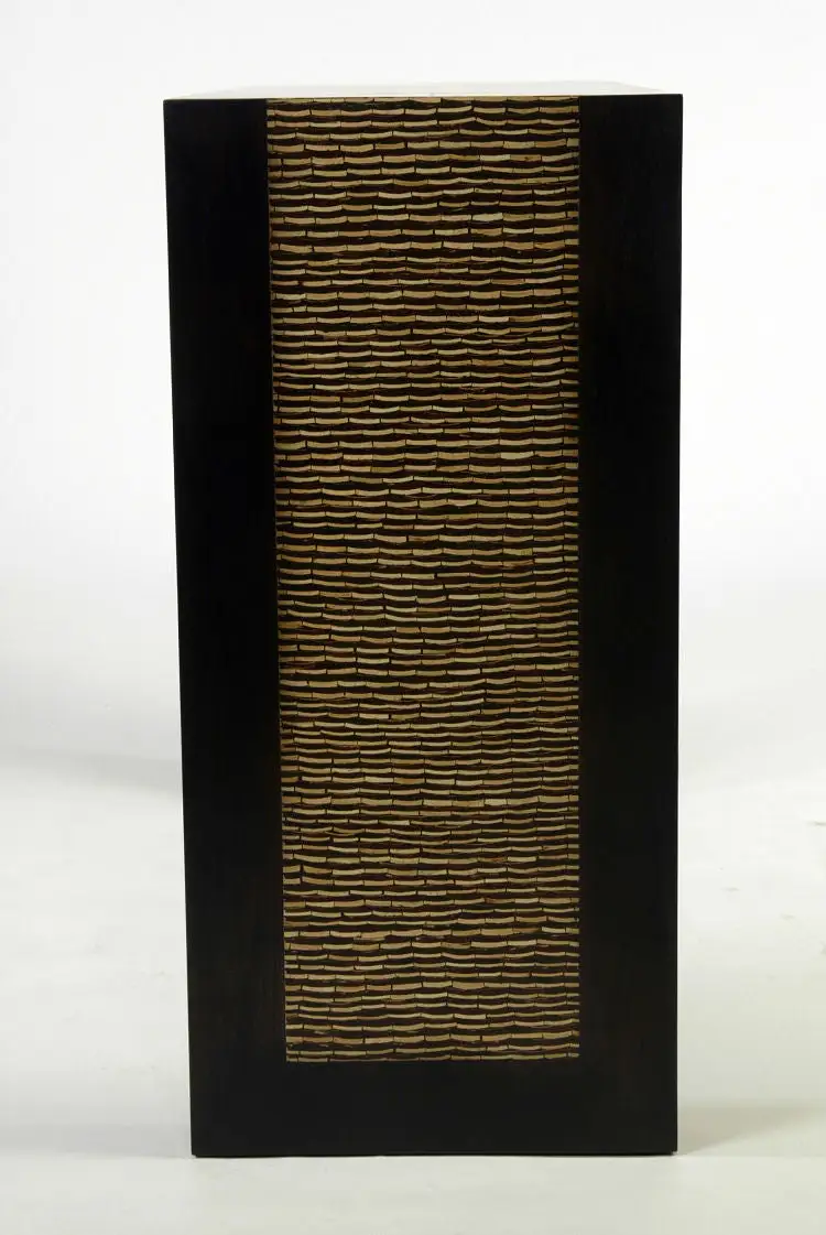 Coconut Shell Zebra Pattern Console Table