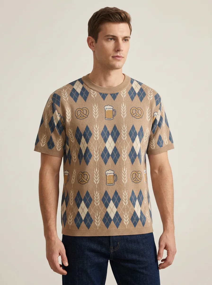Refined Graphic Texture Knit Tee