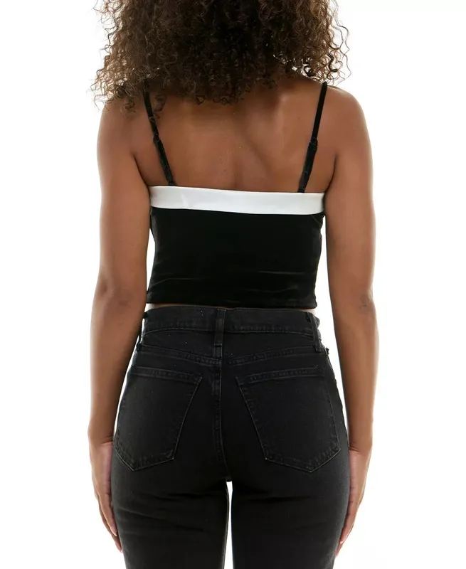 Velvet Satin Sleeveless Top
