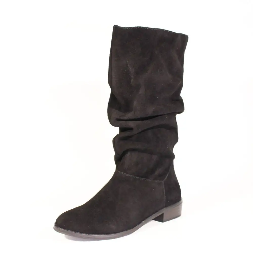 Slouchy Suede Knee High Boots