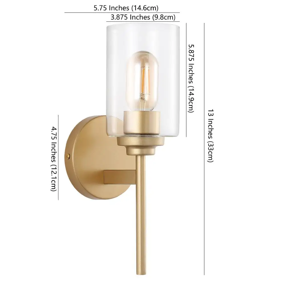 Single-Light Farmhouse Industrial Iron Cylinder LED Sconce
