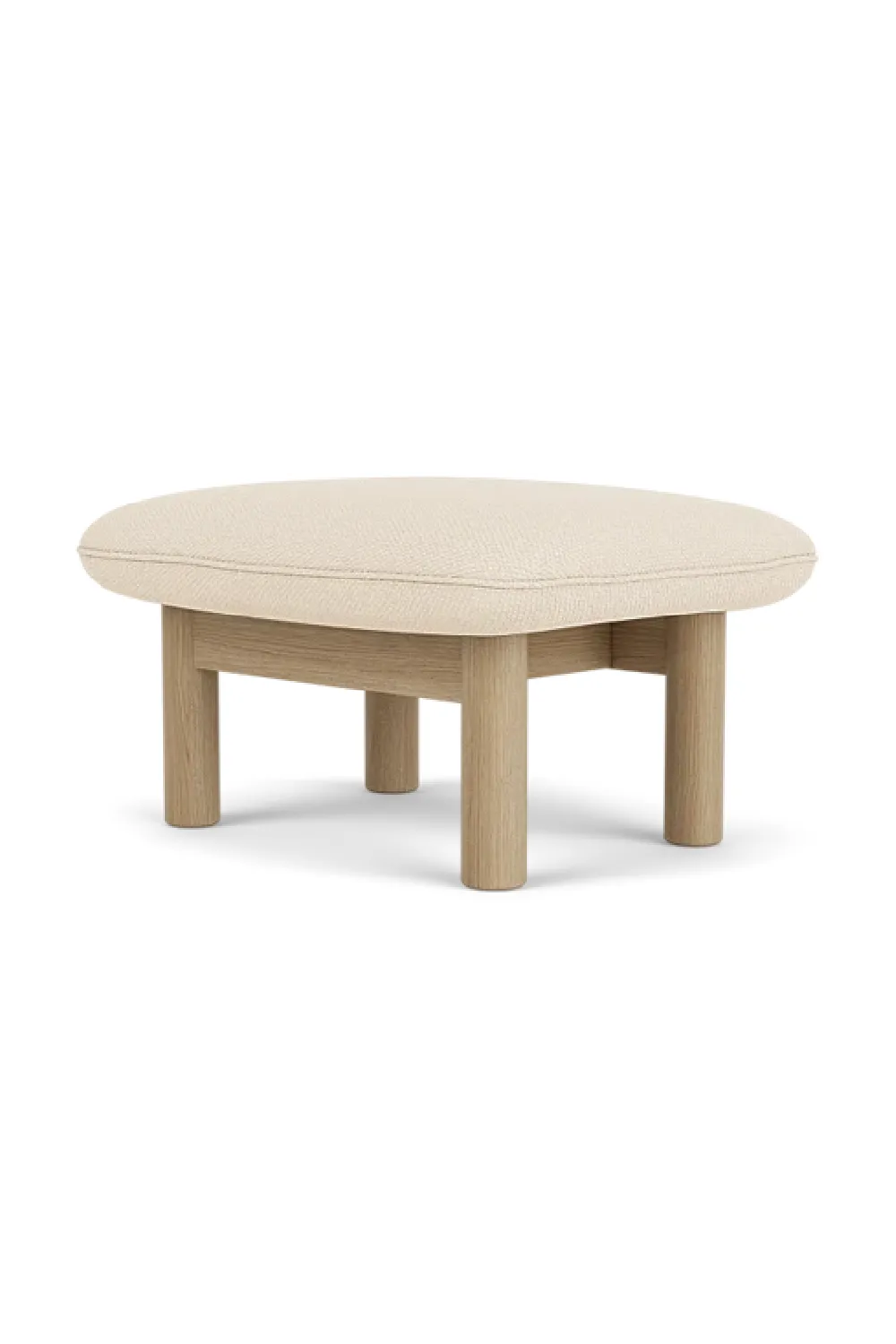 Cushioned Wooden Ottoman