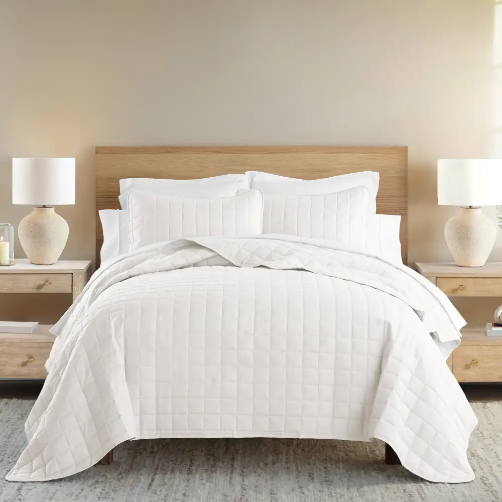 Square Quilted Coverlet Set