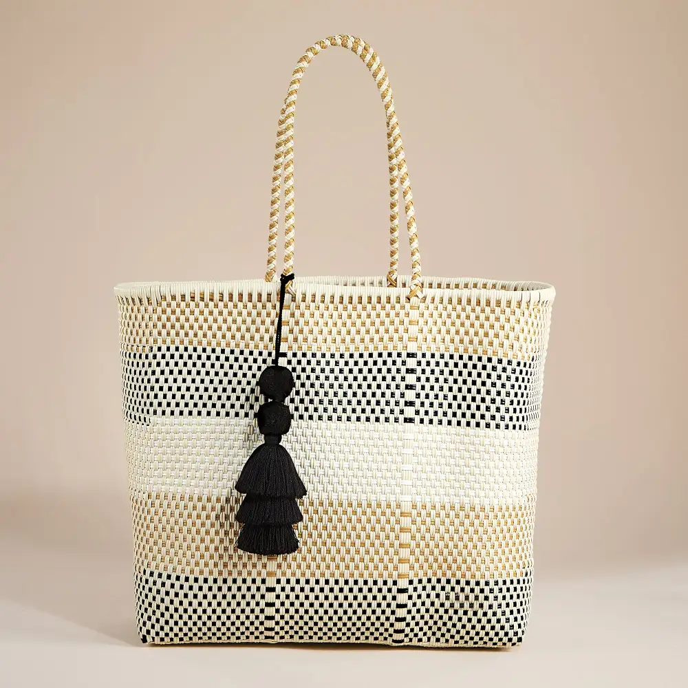 Tasseled Tote Bag