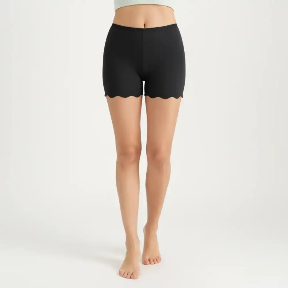 Seamless Lightweight Stretch Scalloped Shapewear Shorts