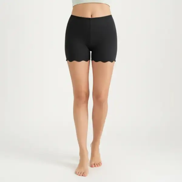 Seamless Lightweight Stretch Scalloped Shapewear Shorts