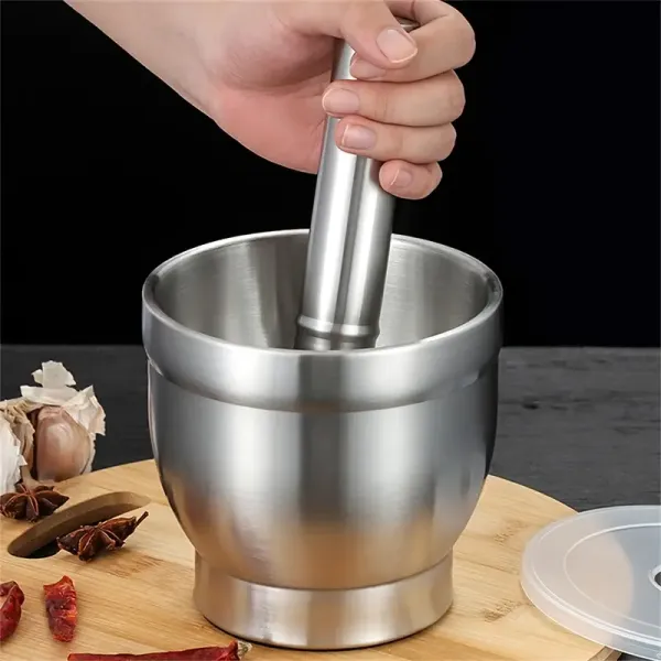 Stainless Steel Garlic Mortar Pestle Set