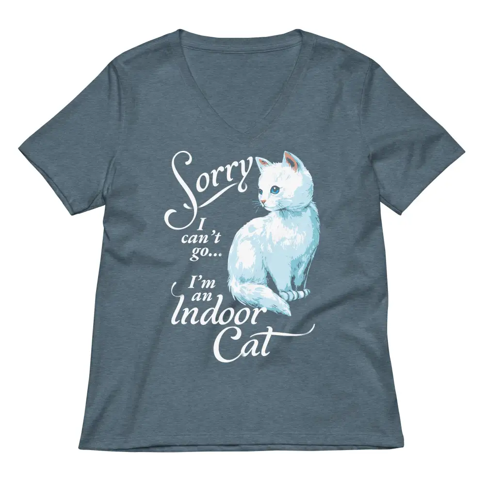 Indoor Cat V Neck Tee