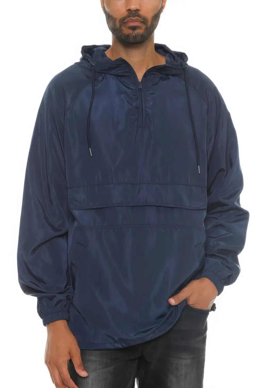 Classic Color Block Pullover Anorak Jacket