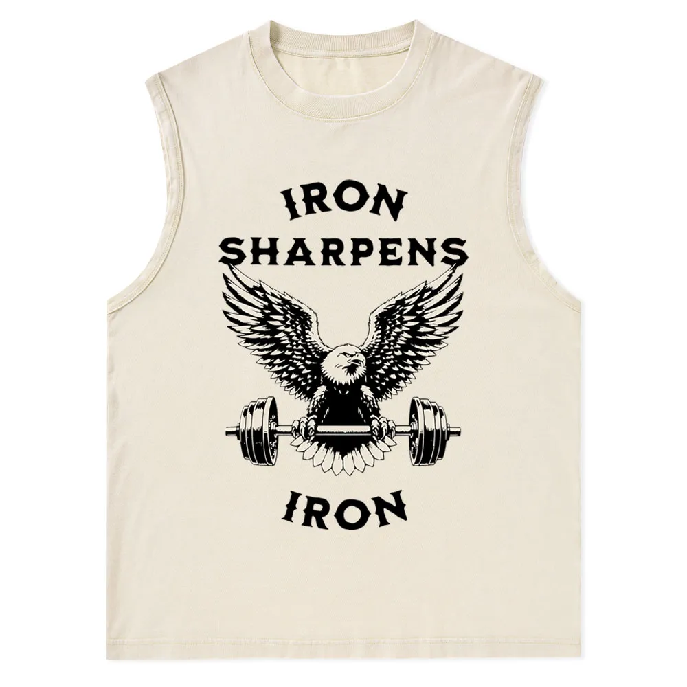 Iron Sharpens Christian Washed Tank Top