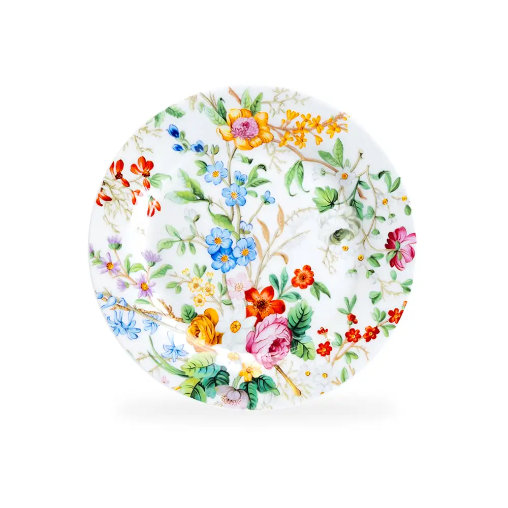 Classic Rose Garden Bone China Dessert Plate