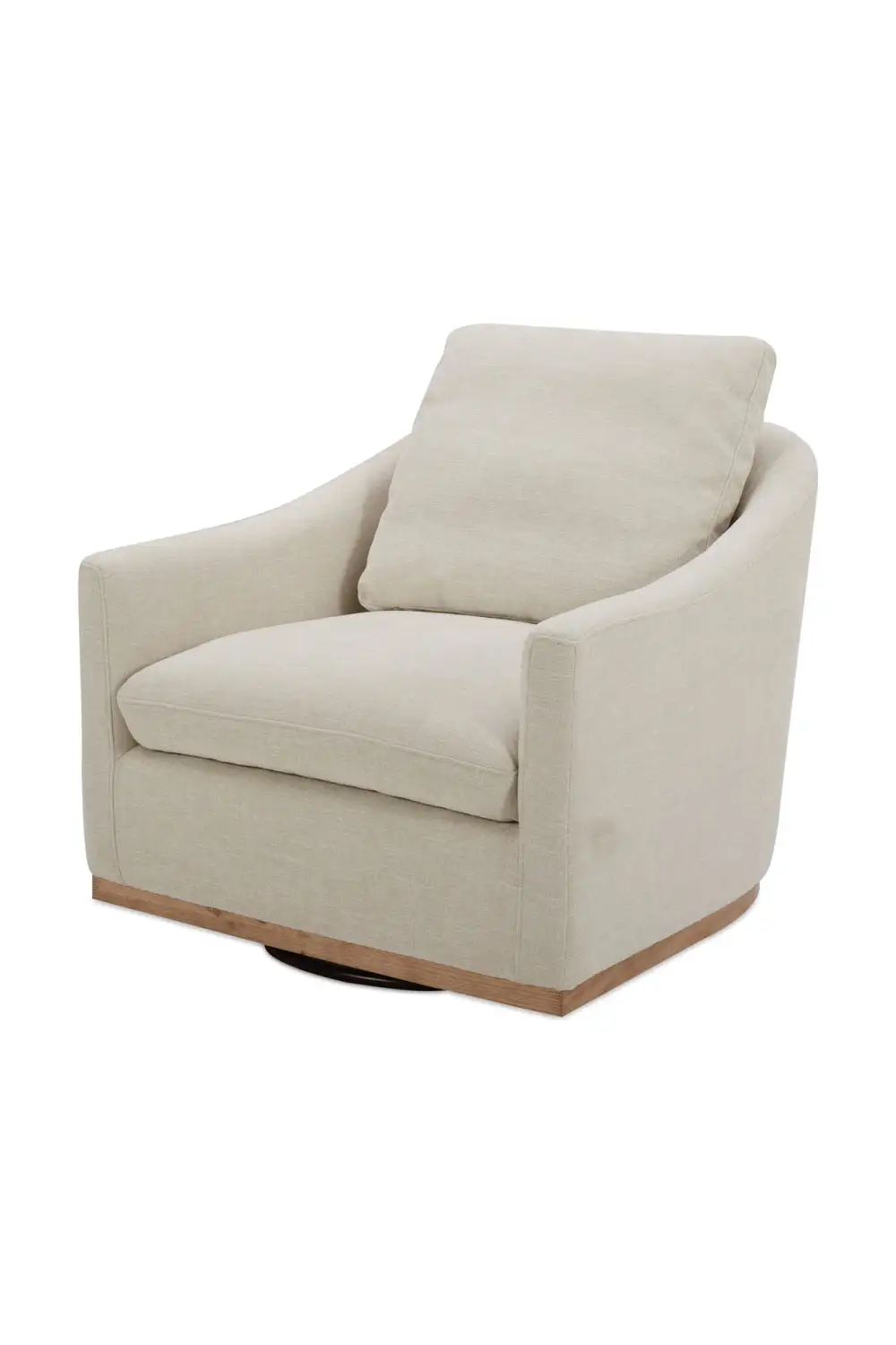 Curved Barrel Back Swivel Lounge Chair