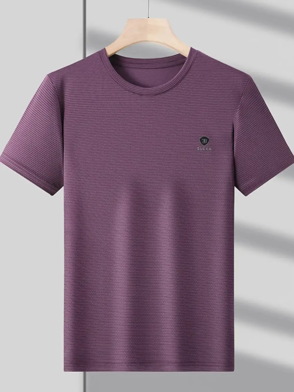 Relaxed Textured Short Sleeve Crew Neck Tee