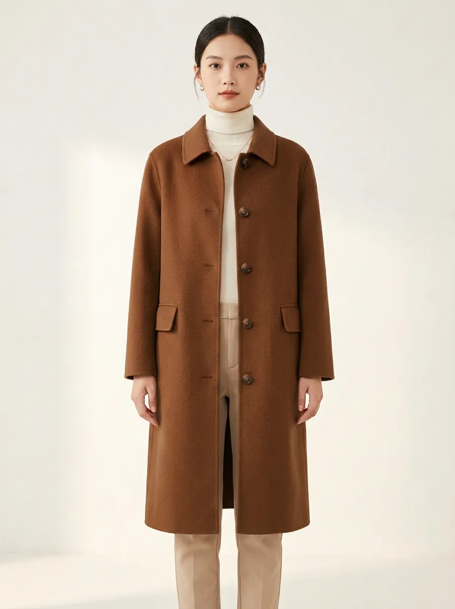 Cozy Wool-Blend Outerwear Coat