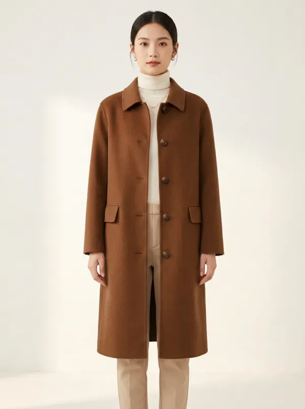 Cozy Wool-Blend Outerwear Coat
