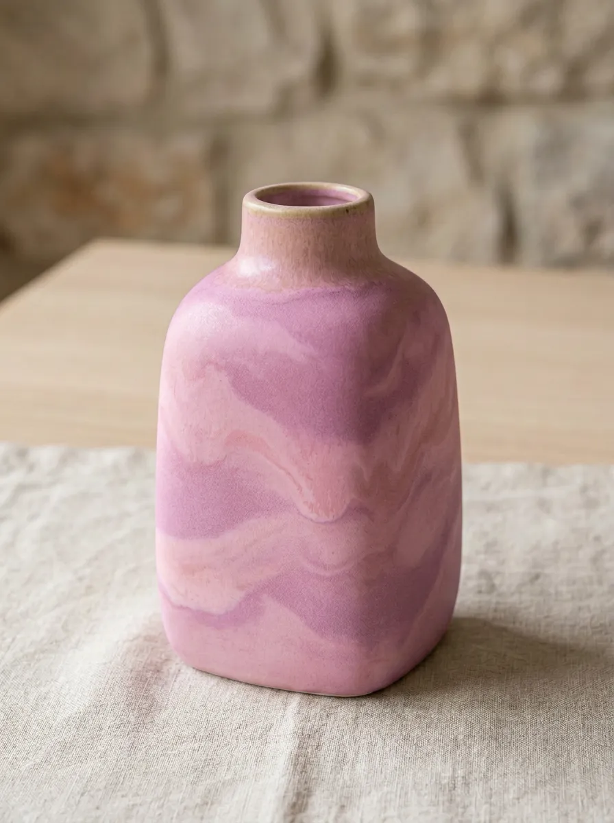Minimalist Marble Printed Table Vase