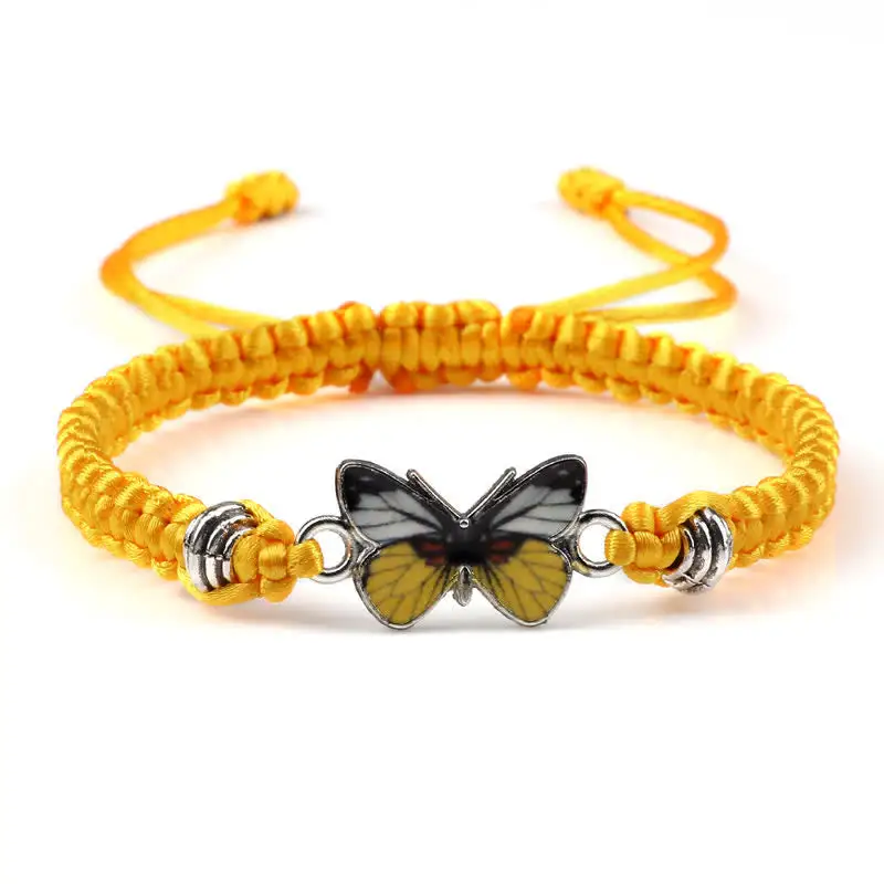 Butterfly Freedom Love String Charm Bracelet