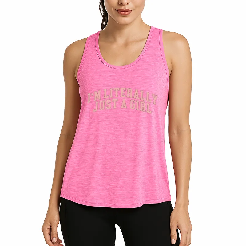 I M Literally Just Girl Athletic Tank