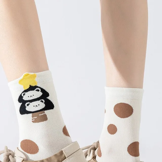 Fun Animal Graphic Crew Socks