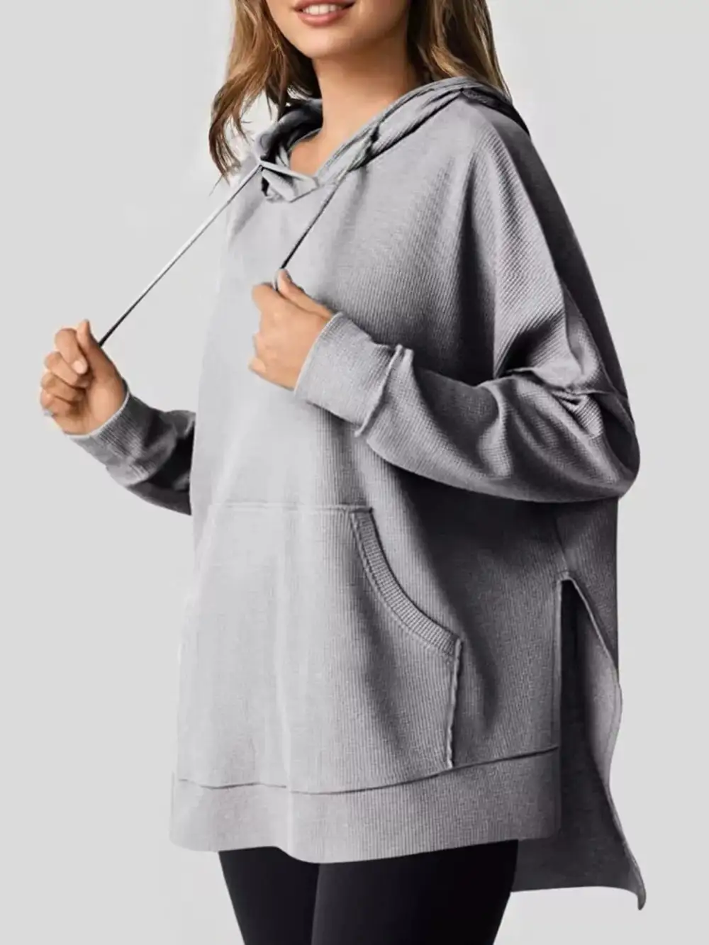 Refined Drawstring Pocketed Oversized Hoodie
