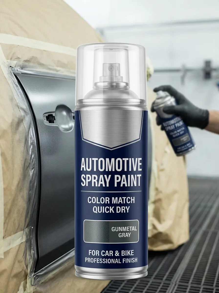 Gunmetal Gray Quick-Dry Automotive Paint Spray