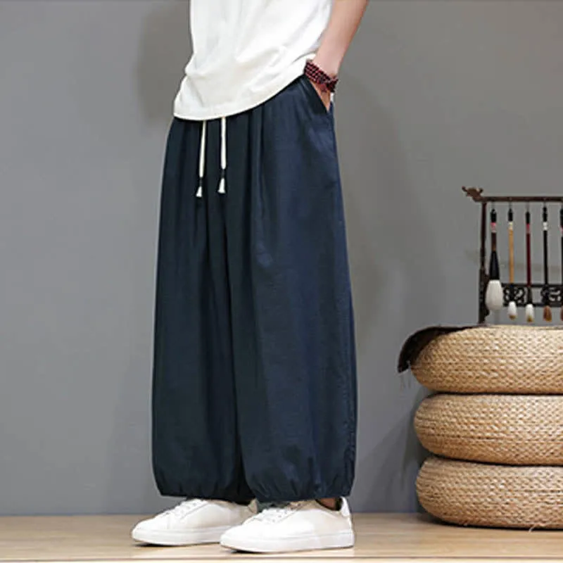 Elastic Waist Harem Pants