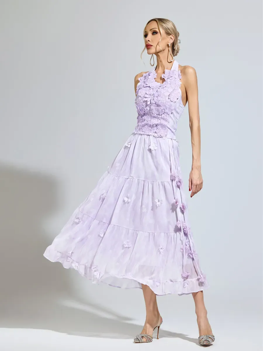 Talia Purple Lace Two-Piece Set