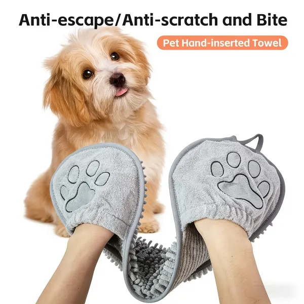 Pet Bathing Glove Towel