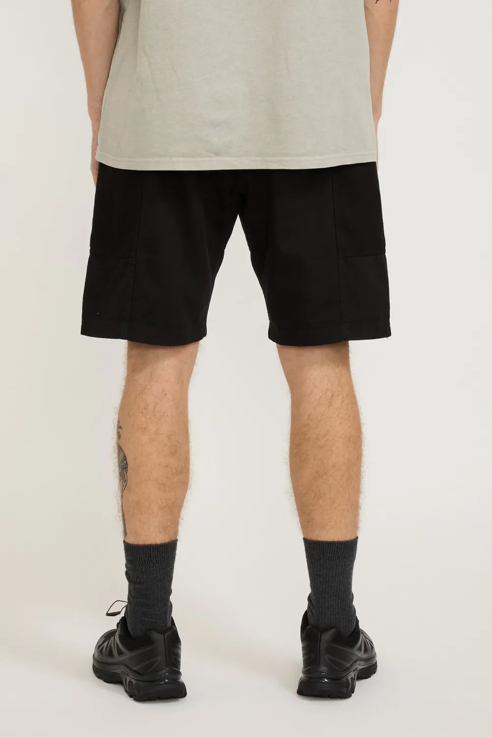 Black Straight Cut Loose Fit Shorts